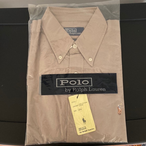 NEW Tan Ralph Lauren POLO Shirt Men's Long Sleeve Sz. Various - Picture 1 of 6